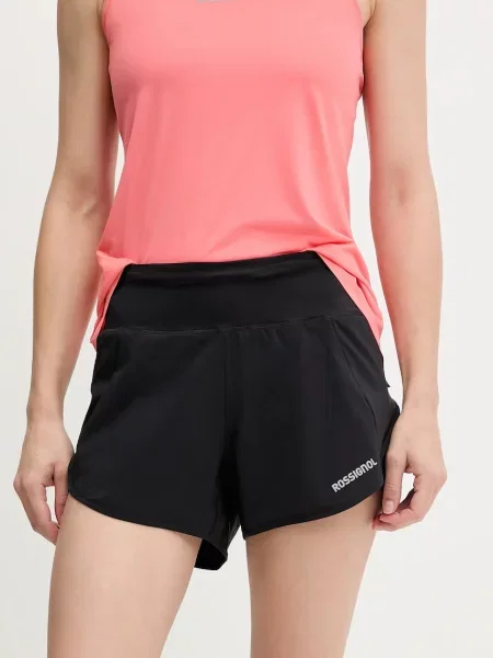 Kratke hlače za trening Rossignol SAPA s uzorkom visoki struk crna