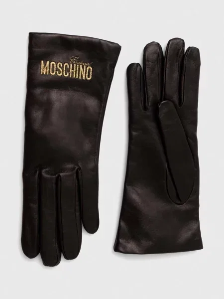 Moschino manusi de piele femei negru