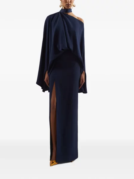 Rochie maxi Taller Marmo drapată albastru