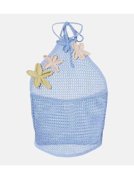 Dzianinowy top Bananhot niebieski