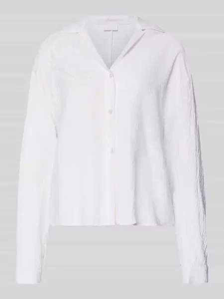 Bluzka koszulowa o kroju relaxed fit z kołnierzem z połami Jake*s Collection biała