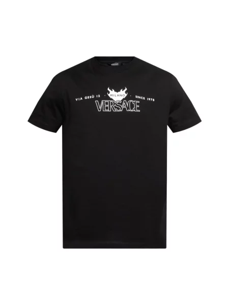 Koszulka Versace z logo czarna