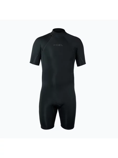 Costum de înot pentru bărbați Xcel Axis Back Zip Spring 2 mm SS black negru