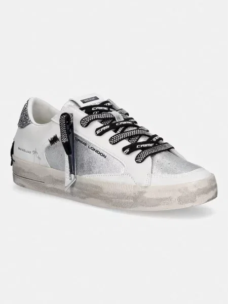 Crime London sneakers din piele DELUXE alb