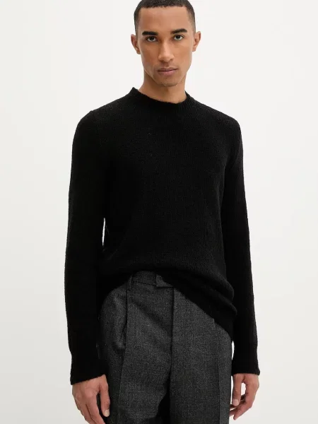 BARENA VENEZIA pulover de lână Knitwear Mareselo cu turtleneck negru