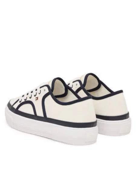 Tommy Hilfiger Tenis superge Platform Vulc Piping bela