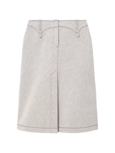 Fustă Tory Burch din canvas gri