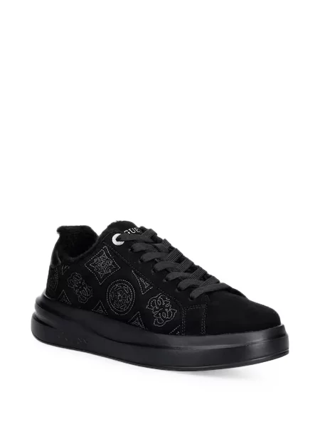 Sneakerși Guess cu platformă cu autograf negru