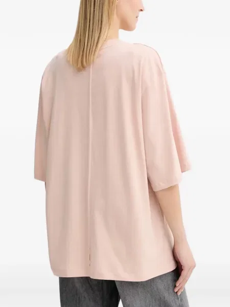 Tricou Gestuz cu broderie roz