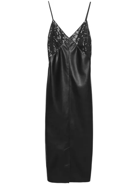 Rochie midi Msgm cu paiete până la genunchi de costum negru