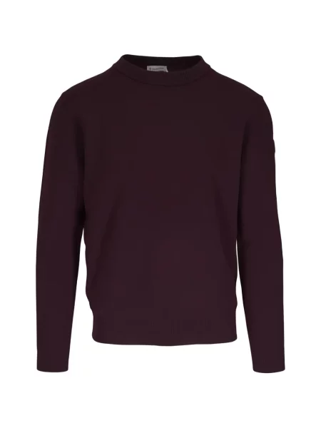 Pulover Moncler cu decolteu rotund cu nervuri violet