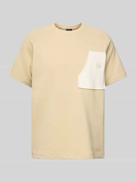 The North Face t-shirt Terry Relaxed wzorzysty beżowy