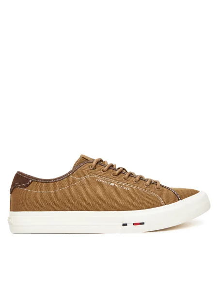 Tenisky Tommy Hilfiger TH HI VULC STREET CANVAS hnedá
