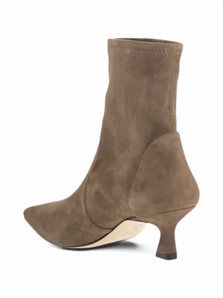 Cizme scurte Stuart Weitzman din piele de căprioară maro