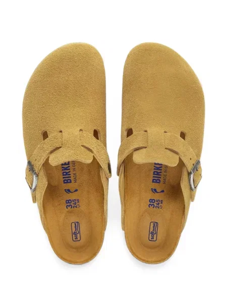 Sandale Birkenstock din piele de căprioară galben
