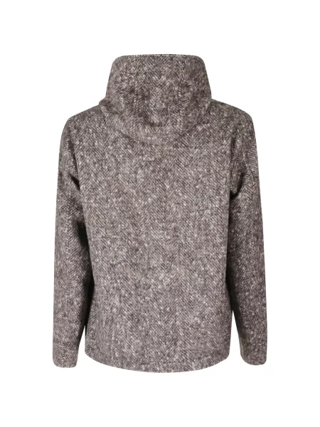 Geacă Herno cu glugă cu model herringbone maro