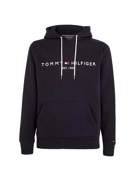 Bluza Tommy Hilfiger z kapturem z logo granatowa
