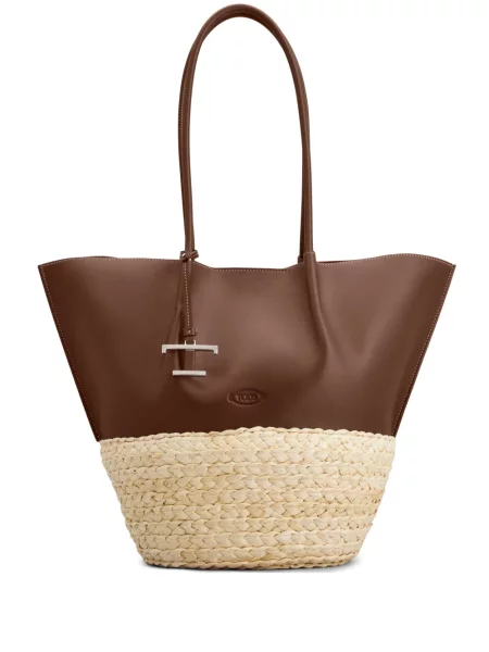 Geanta de piele Tod's din piele maro