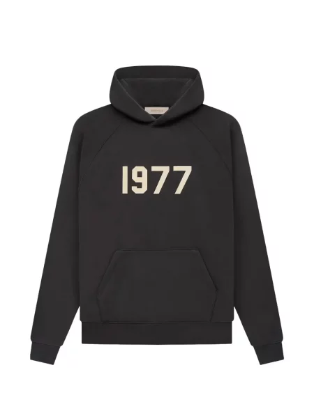 Hanorac cu glugă Fear Of God Essentials cu imagine negru