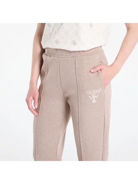 Kalhoty GUESS Roberta Cuff Long Pants Beige M béžové
