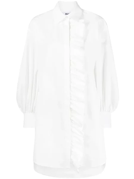 Sukienka koszulowa Msgm garniturowa biała