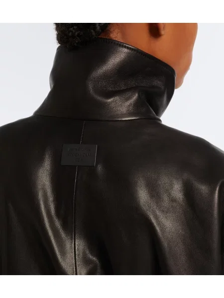 Geanta de piele Acne Studios negru