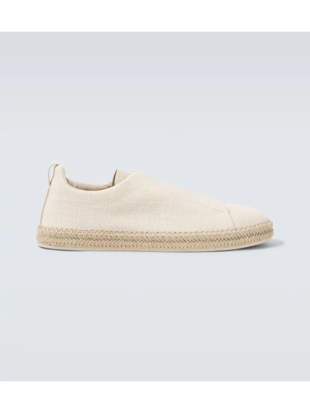 Sneakerși Zegna slip-on alb