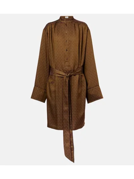 Top Saint Laurent din jacard maro