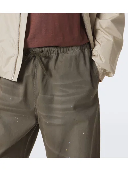 Pantaloni Acne Studios din țesătură twill verde