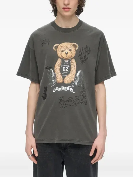 Tricou Domrebel cu imagine negru