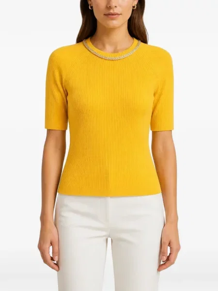 Tricou Retori tricotate galben