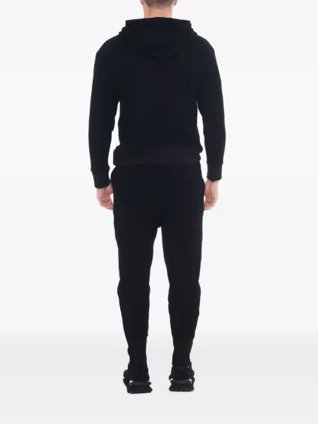 Πλεκτό hoodie Tessitura μαύρο
