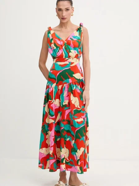 Morgan rochie portocaliu maxi evazați RBY.F verde