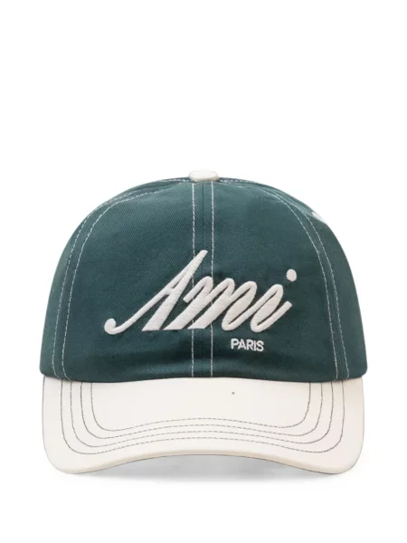 Șapcă Ami Paris cu broderie verde