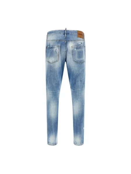 Jeansy Dsquared2 typu teddy niebieskie