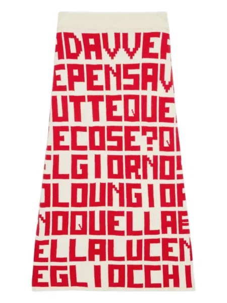 Fustă midi Msgm din jacard până la genunchi