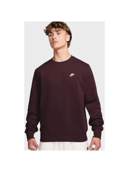 Bluza Nike Club Fleece bordowa S czerwona