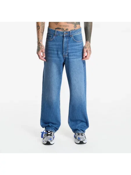 Blugi L/AB c/o Off-White™ Straight Fit Piped Denim Steel Indigo 38 alb
