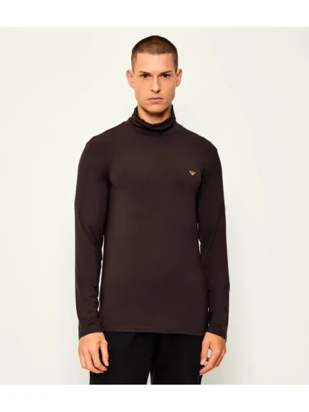 Tricou mânecă lungă Emporio Armani maro