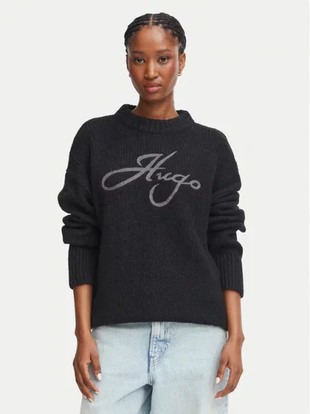 HUGO Pulover negru