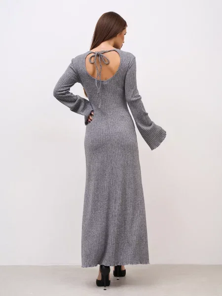Вовняна Сукня максі ISSA Plus сірий