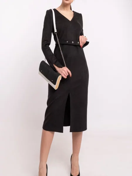 Замшева Сукня міді RiMari чорний