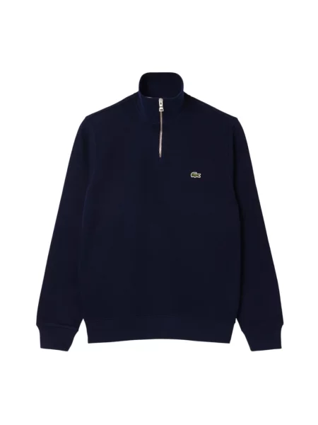 Lacoste Bluza Mężczyźni niebieski jednolity 3 granatowa