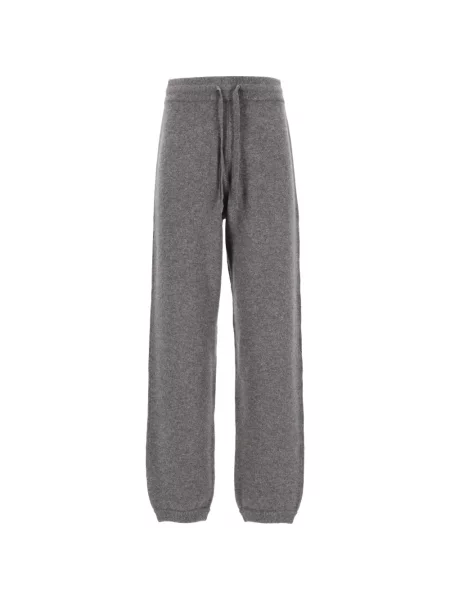Pantaloni Arch4 din cașmir alergare cu cordon gri
