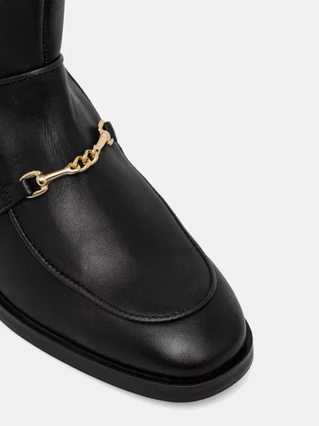 Кожаные сапоги Steve Madden черные