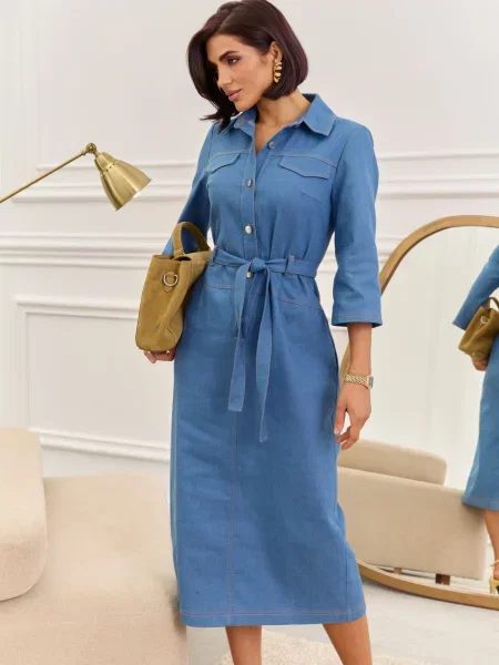 Сукні Dressa бавовна/поліестер/еластан синій