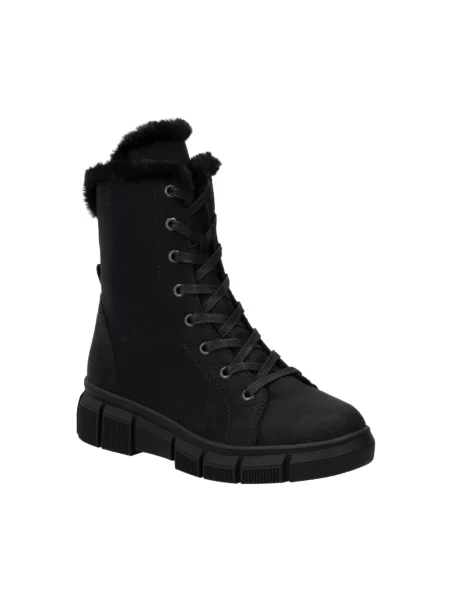 Buty do kostki Rieker skórzane czarne