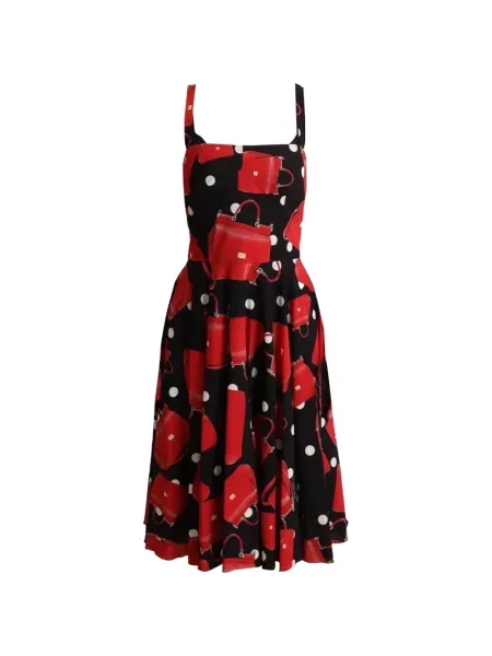 Rochie midi Dolce & Gabbana cu imagine negru
