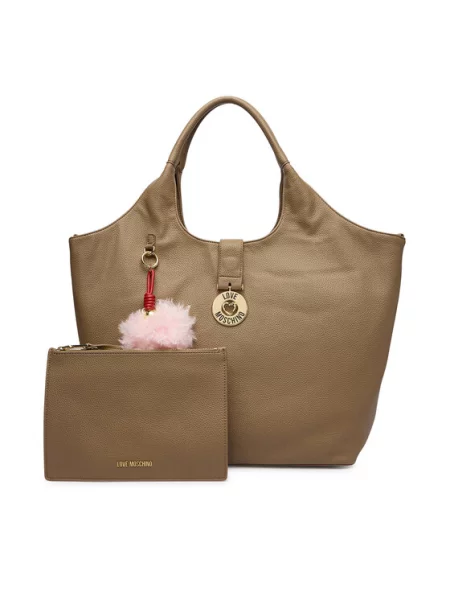 LOVE MOSCHINO Rankinė smėlio