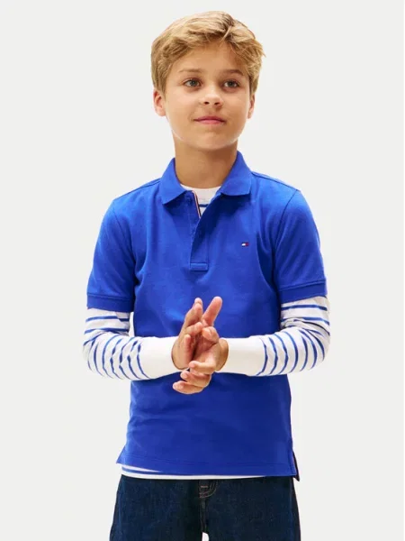 Tommy Hilfiger Polo marškinėliai Flag mėlyna